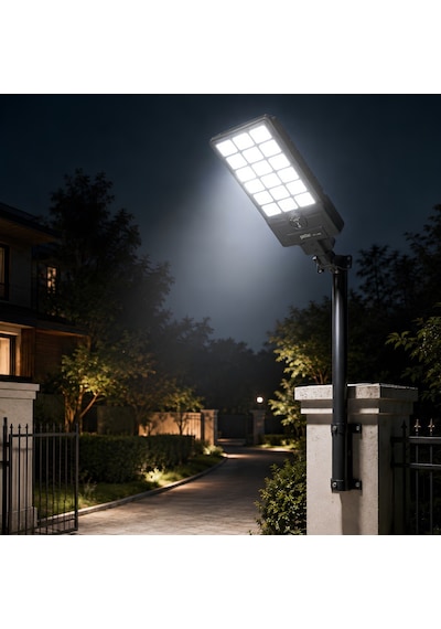 Panther Pt-l258 200w Solar Enerjili Hareket Sensörlü Profesyonel Dış Mekan Aydınlatma
