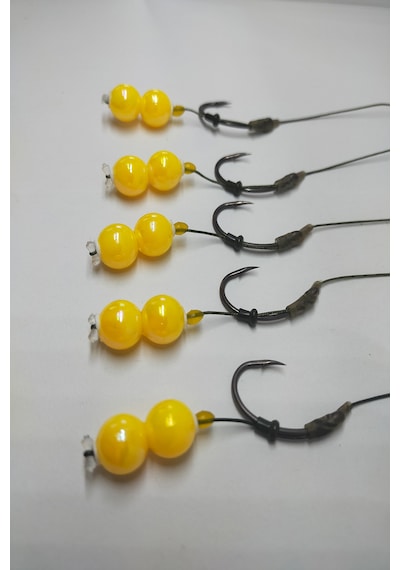 Yüzen 10 Mm Çift Janjan Boncuklu Rig Takımı 5 Li Set #1