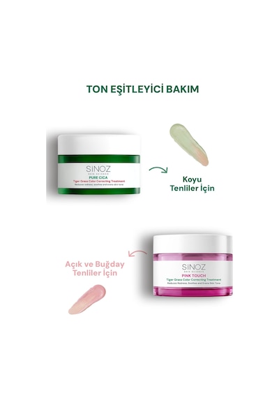Sinoz Pure Cica Tiger Grass Ton Eşitleyici Yoğun Onarıcı ve Yatıştırıcı Yüz Kremi 15 ML