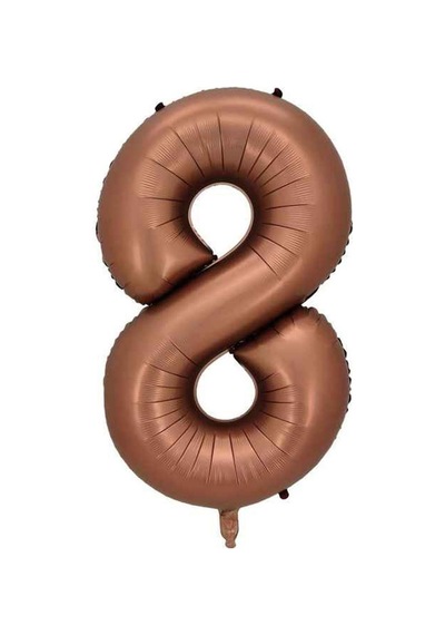 8 Rakam Karamel Folyo Balon 34 İnç 76-82 Cm Karamel