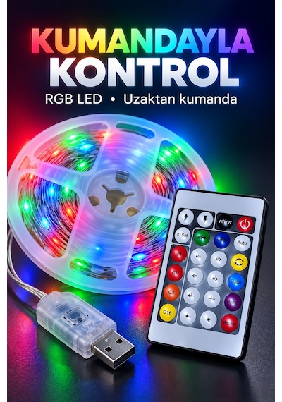Shnstore Telefonla Kontrol Edilebilen 10 Metre Rgb Led Shntknd0720