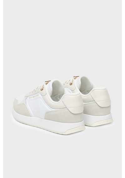 Tommy Hilfiger Logolu Deri Sneaker Ayakkabı Bayan Ayakkabı Fw0fw09465 Ybs Beyaz