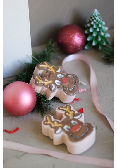 Star Bomb Christmas Bath Bomb Yılbaşı Koleksiyonu Geyik Banyo Topu Nem Bombası 2'li