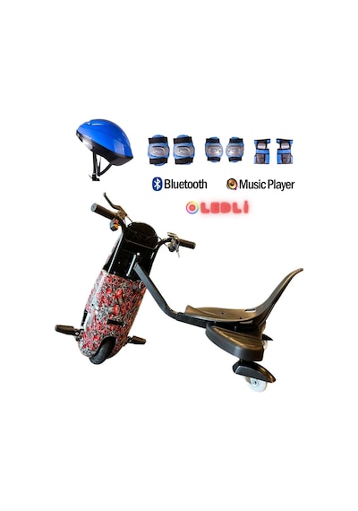 Citymate Drift Car Elektrikli Kaykay Bluetooth Dirift Kar Hoverboard Scooter + Koruma Ekipmanı D15