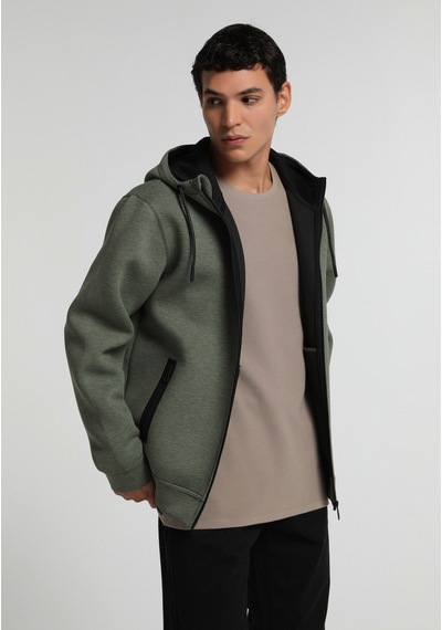 Colin's Colins Regular Fit Kapüşonlu Düz Erkek Yeşil Sweatshirt Cl1082116 Q1.v1 Grm