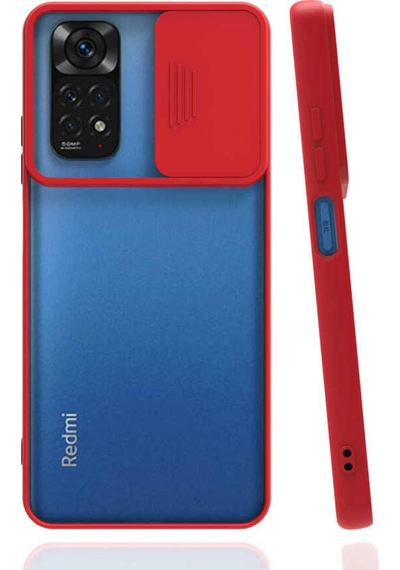 Xiaomi Redmi Note 11 Global Kapak Lensi Açılır Kapanır Kamera Korumalı Silikon Kılıf