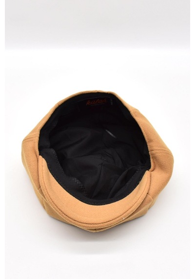 Külah Erkek Dökümlü Kışlık Newsie Kasket Premium Irish Flat Cap Şapka - Camel