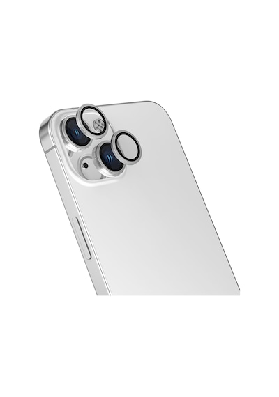 Apple Uyumlu iPhone 13 Zore Mikro Kamera Lens Koruyucu Gümüş