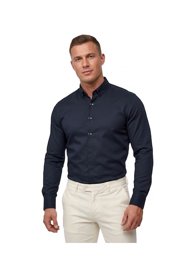 Deepsea Lacivert Slim Fit Likralı Kolay Ütülenebilir Gizli Düğmeli Erkek Gömlek 2602614 Deepsea Lacivert Slim Fit Likralı Kolay Ütülenebilir Gizli Düğmeli Erkek Gömlek 2602614