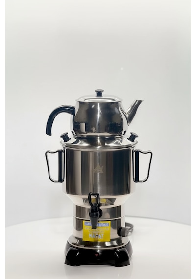 Armağan Çelik Kapaklı Semaver - 4,5 Litre - Gizli Rezistans - 430 Kalite Paslanmaz Çelik - Model 163377132117