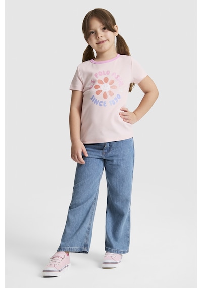 U.S. Polo Assn. Kız Çocuk Açık Pembe Tişört 50325635-vr078 Acık Pembe