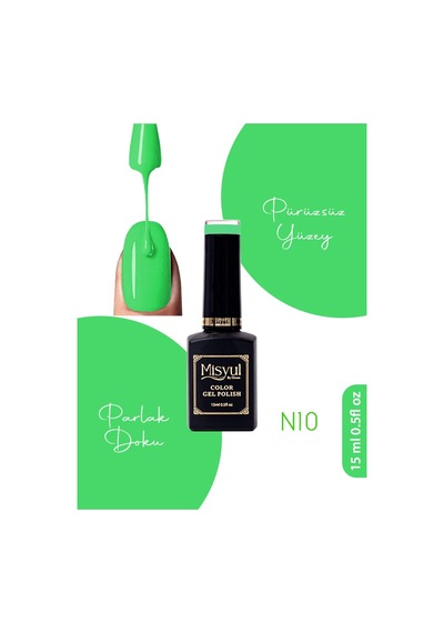 Misyul Uv Led Kalıcı Oje Nail Art 15 Ml Neon Serisi N10