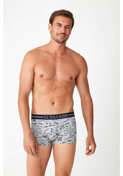 U.s. Polo Assn. Erkek Lacivert - Gri Melanj 2 Li Boxer Lacivert