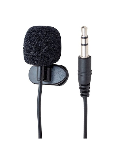 Yaka Mikrofonu 3,5mm Stereo 3 Boğum Kablolu Yaka Mikrofonu 1m