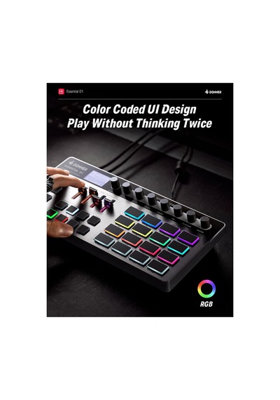 Donner Essential D1 Performance Beat Machine, Step Sequencer& Finger Drum Machine