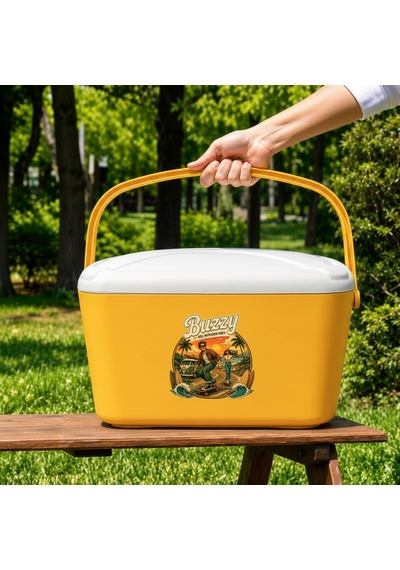 20 Lt Buzzy Retro Buzluk Termos 1179 Cooler Box -395 Sarı