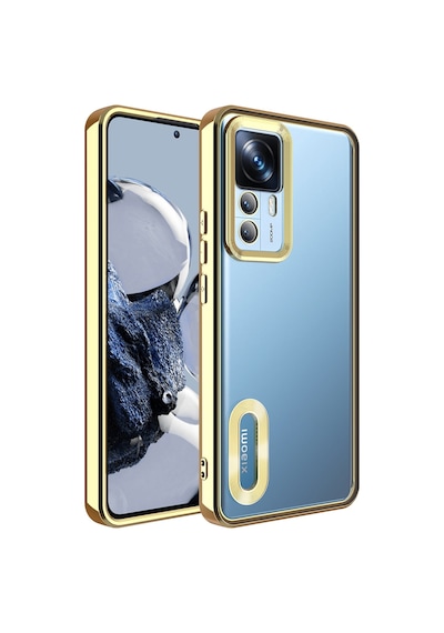 Noktaks - Xiaomi Uyumlu Xiaomi Mi 12t Pro - Kılıf Kamera Korumalı Tatlı Sert Omega Kapak - Gold