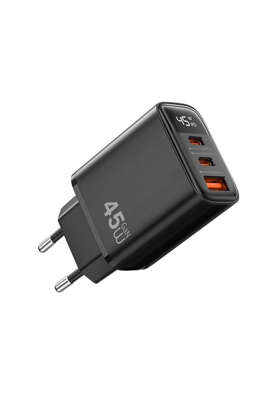 Wiwu Wi-g011 Firefly Serisi Gan Tech Pd Hızlı Şarj Özellikli Şarj Başlığı 45w Siyah