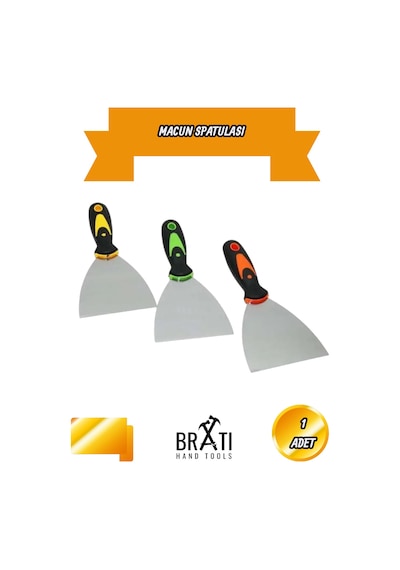 Profesyonel Macun Spatulası Dayanıklı Esnek Yapı Tamir Sıva Alçı Yüzey Düzeltme Aleti 4'lü Set