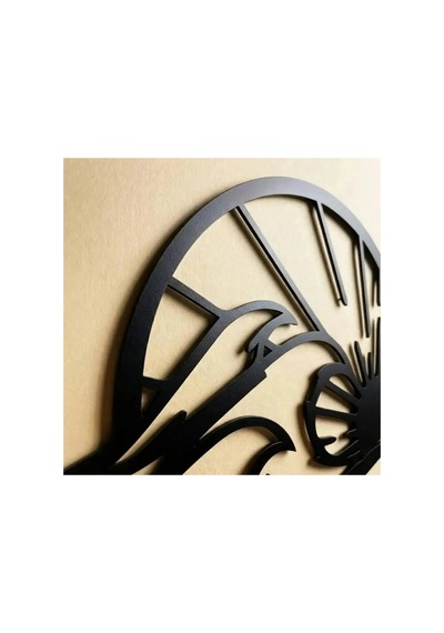 Gün Doğumu Dalgası Metal Duvar Tablosu - Metal Duvar Sanatı - Krom - 50 X 29 Cm