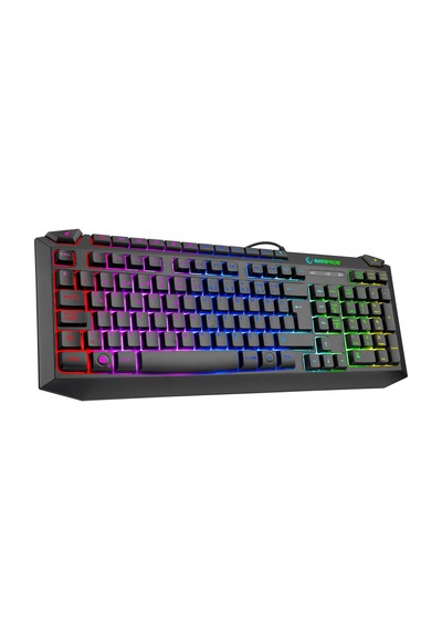 Kb-r310 Broker Siyah Usb Gökkuşağı Zemin Aydınlatmalı Oyuncu Klavye + Mouse Set Optik