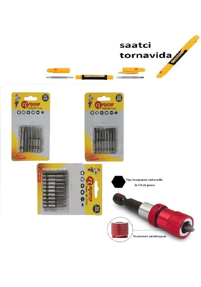 H Rico Torx Bits Uç Allen Tornavida Ucu Matkap Tutucu Mıknatıslı