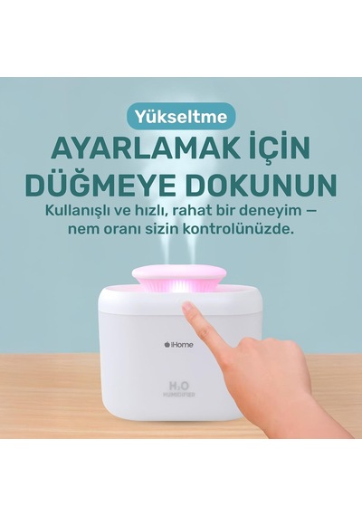 İhome14 3.3l Geniş Kapasiteli Aromaterapi - Rgb Ultrasonik Hava Nemlendirici Buhar Makinesi
