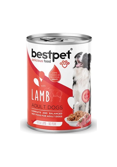Bestpet Parça Etli Kuzu Etli Yetişkin Köpek Konservesi 12 Adet 400 Gr 243-20020.03