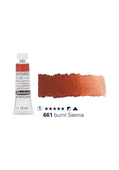 Schmincke Horadam Aquarell Tube 15ml Seri 1 Burnt Sienna 661