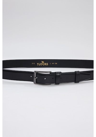 Tudors Erkek %100 Hakiki Deri 3,5 Cm Klasik Siyah Kemer -31575-siyah