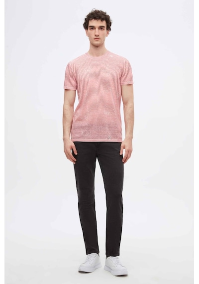D's Damat Twn Slim Fit Kırmızı Çizgi Baskılı T-shirt 2ec1438360200 Kırmızı
