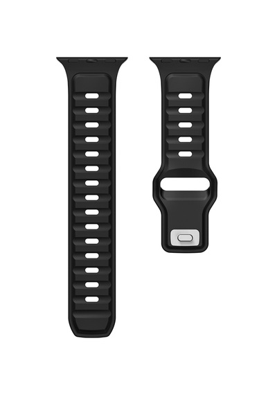 Samsung Uyumlu Galaxy Watch 46mm Gzst Krd-135 22mm Silikon Kordon Strap Kayış - Lacivert-siyah
