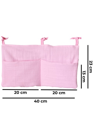 Bebek Beşik Yanı Organizer 2 Cepli Pratik Organizer Pembe