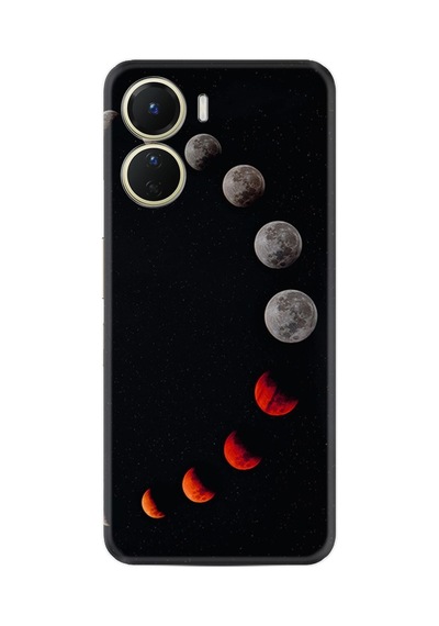 Vivo Y16 Kılıf Resimli Desenli Silikon Platinium Series Mooons 1861