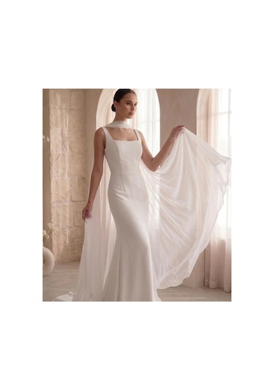 Ezni Atelier Şifon Gelin Pelerini 50x400 Cm Transparan Gelinlik Pelerini Uzun Gelin Pelerini Zarif Düğün Pelerini Beyaz Beyaz Ezni Atelier Şifon Gelin Pelerini 50x400 Cm Transparan Gelinlik Pelerini Uzun Gelin Pelerini Zarif Düğün Pelerini Beyaz Beyaz