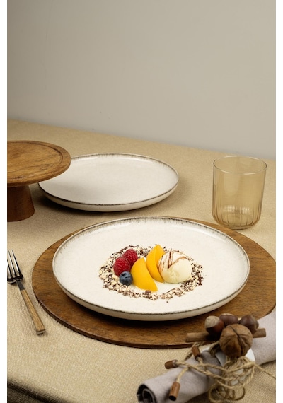 Kütahya Porselen Moderna 2 Parça 24 Cm Düz Tabak Tarçın 10279552