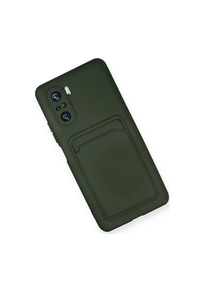 Xiaomi Mi 11i Kılıf Kelvin Kartvizitli Silikon - Koyu Yeşil Evimdeyokyok