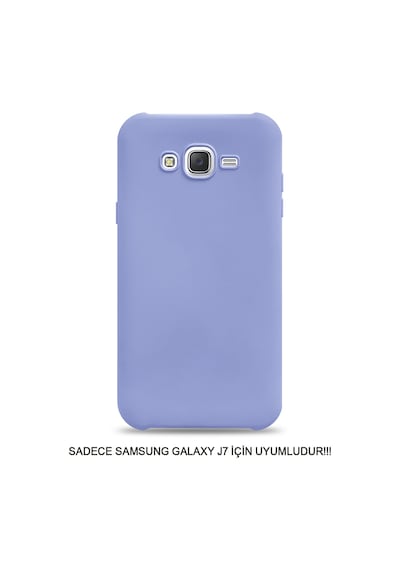 Samsung J7 2015 Uyumlu Kamera Korumalı Darbeye Dayanıklı Renk Atmayan Fab Silikon Kılıf Lila