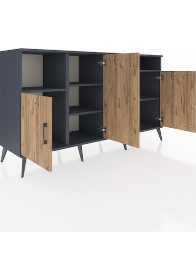 Hyperion Konsol 5 Raflı 4 Kapaklı 176x44x99 Antrasit-çam/antrasit Antrasıt/atlas Çam - Antrasıt Hyperion Konsol 5 Raflı 4 Kapaklı 176x44x99 Antrasit-çam/antrasit Antrasıt/atlas Çam - Antrasıt