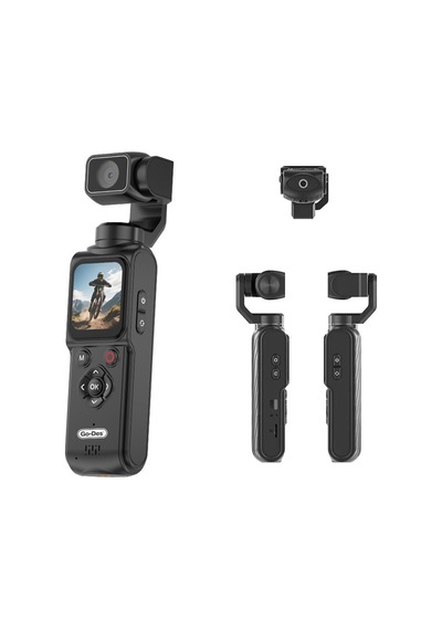 Go Des 4k Ultra Hd 330 Derece Dönebilen Dokunmatik Ekran Aksiyon Kamerası Gd-st121 Siyah