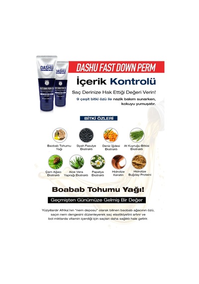 Kalıcı&hızlı Etkili Keratin İçerikli Saç Düzleştirici Krem Dashu For Men Premium Fast Down Perm 10