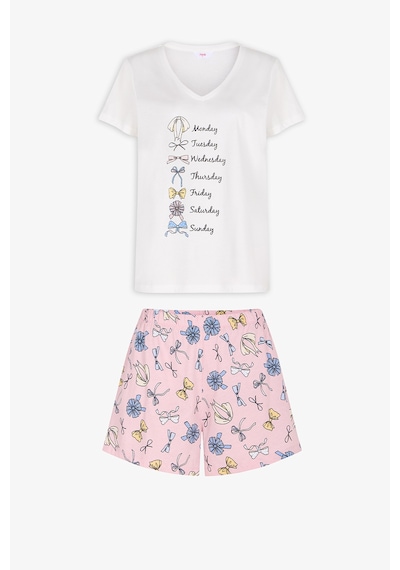 Penti Pembe Bow Of The Day Pamuklu Şortlu Pijama Takımı