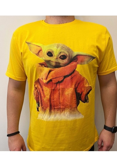 Noıssey Mavi Etiket T-shirt Star Wars Baby Yoda 000011-tsy Sarı