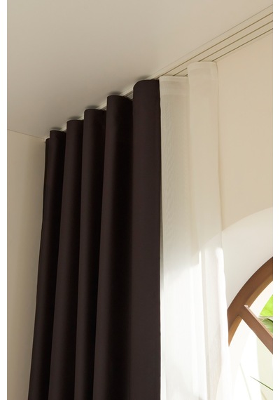 Kaşmir Home Harper Star Blackout Koyu Gri Perde 150x270 Cm Koyu Gri