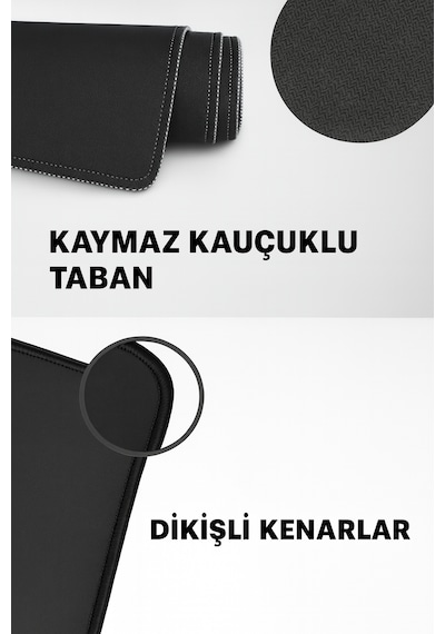 Sarı Lacivert Mouse Pad Kaydırmaz Dikişli Mousepad