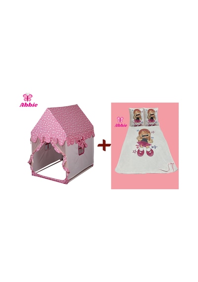 Abbie Pembe Rüya Evi Karakter Alt Minder Ve Kırlent Kılıfı, Şık Ve Rahat Tasarım Pembe