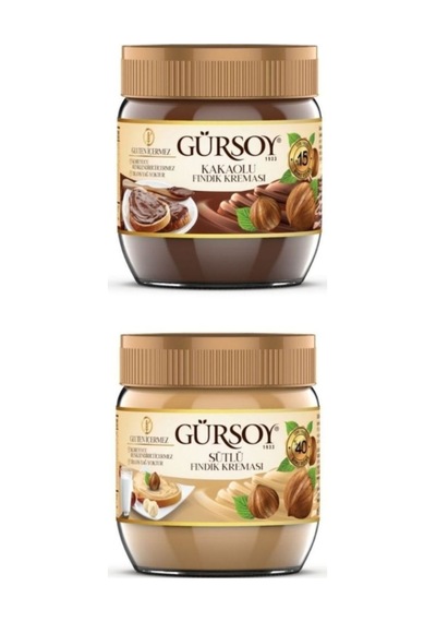 Sütlü Fındık Kreması 400 G & Kakaolu Fındık Kreması 400 G