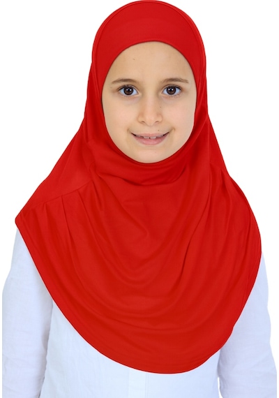 Modish Group Kız Çocuk Hazır Başörtüsü Pratik Penye Şal Tesettür Giyim Pembe
