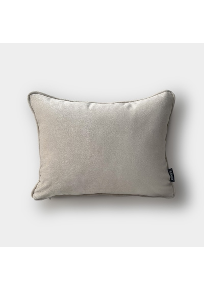 "taupe" Kadife Düz Kırlent Kılıfı - 30x40 Krem