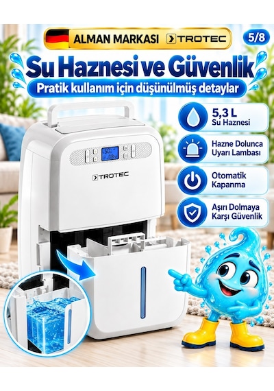 Trotec TTK 95 E Nem Alıcı 30 L/ 90 m²